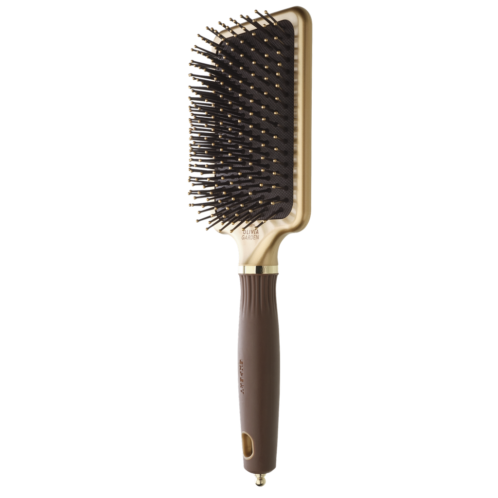 Expert Care Rectangular Nylon Bristle Gold&Brown L
