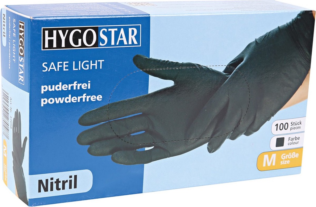 Hygostar Nitriel Handschoen PV Zwart 100 stuks