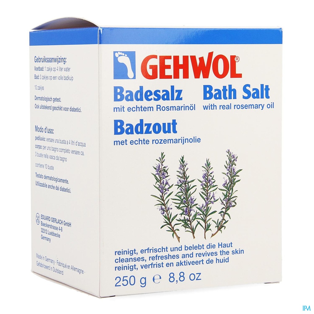 [100184] Gehwol Badzout Rozemarijn 10 x 25 g