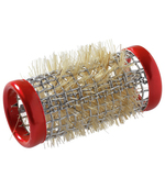 [S3120189] KRULLER METAAL KORT 18MM 12 STK ROOD