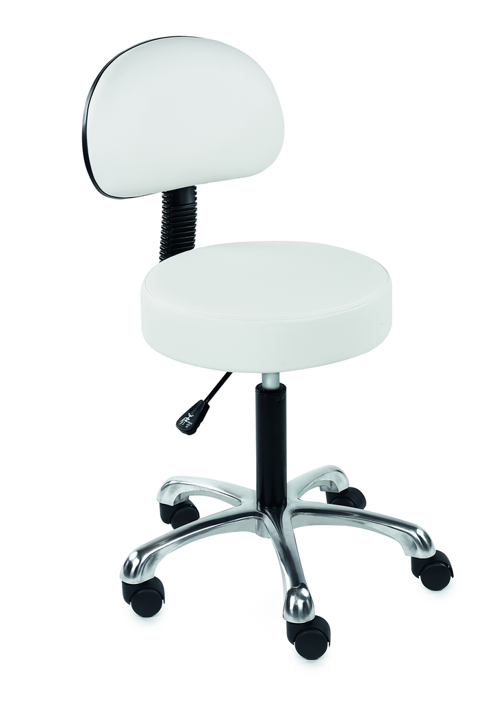 [S0170206] SIBEL Kruk met rugleuning Beauty Comfort Wit