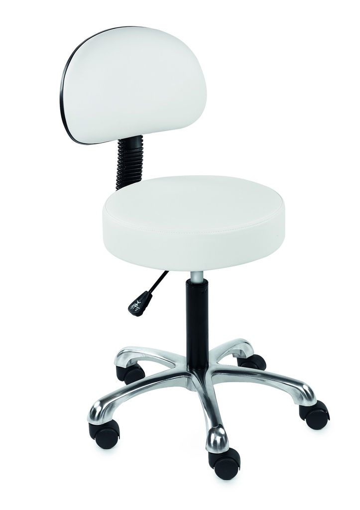 [S0170206] SIBEL Tabouret avec dossier Beauty Comfort White