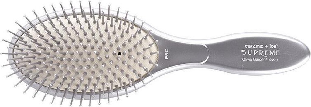 [ID2035] OLIVIA GARDEN EXPERT CARE OVAL Nylon Bristles Silver 