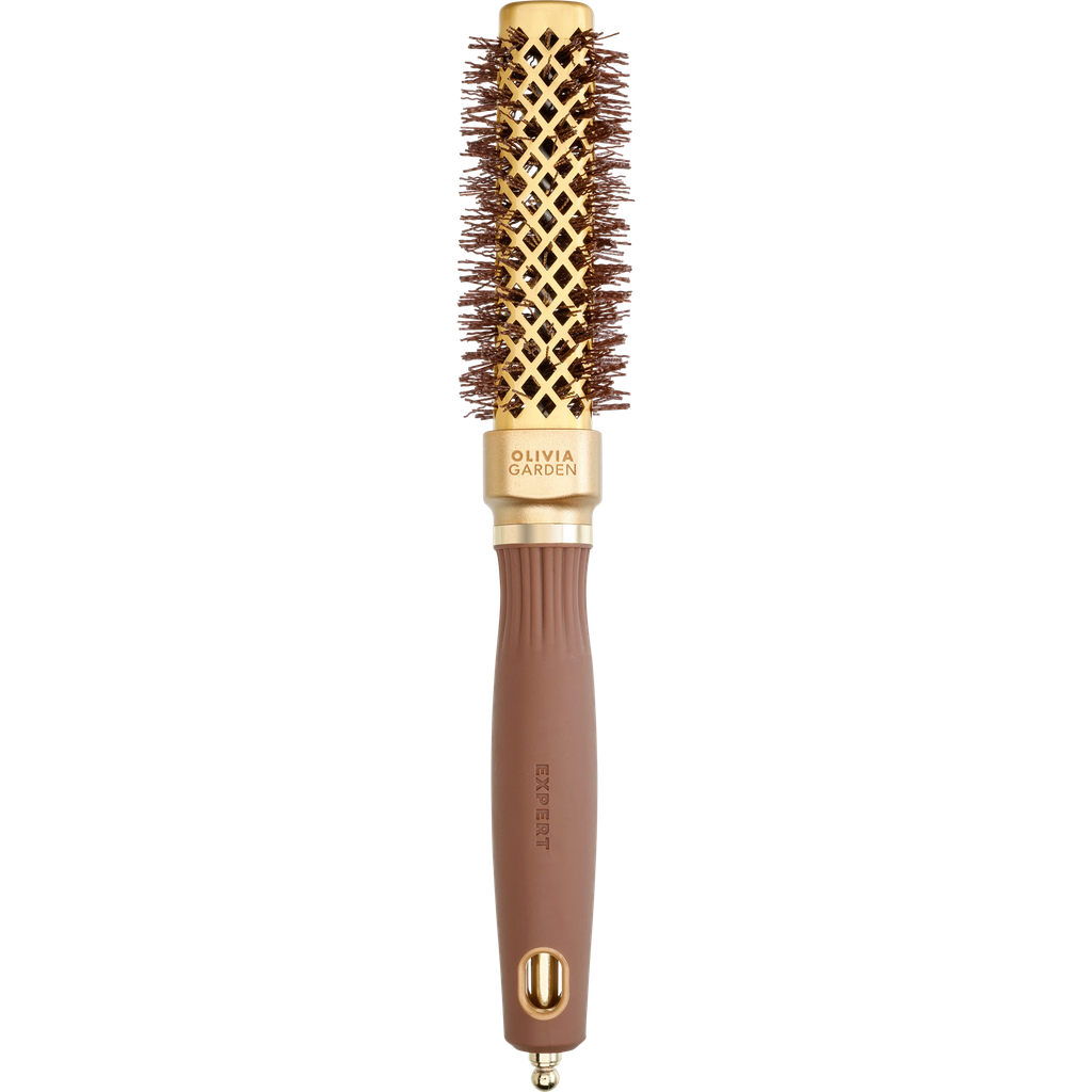 Olivia Garden Expert Blowout Straight Wavy Bristle Gold&Brown 20