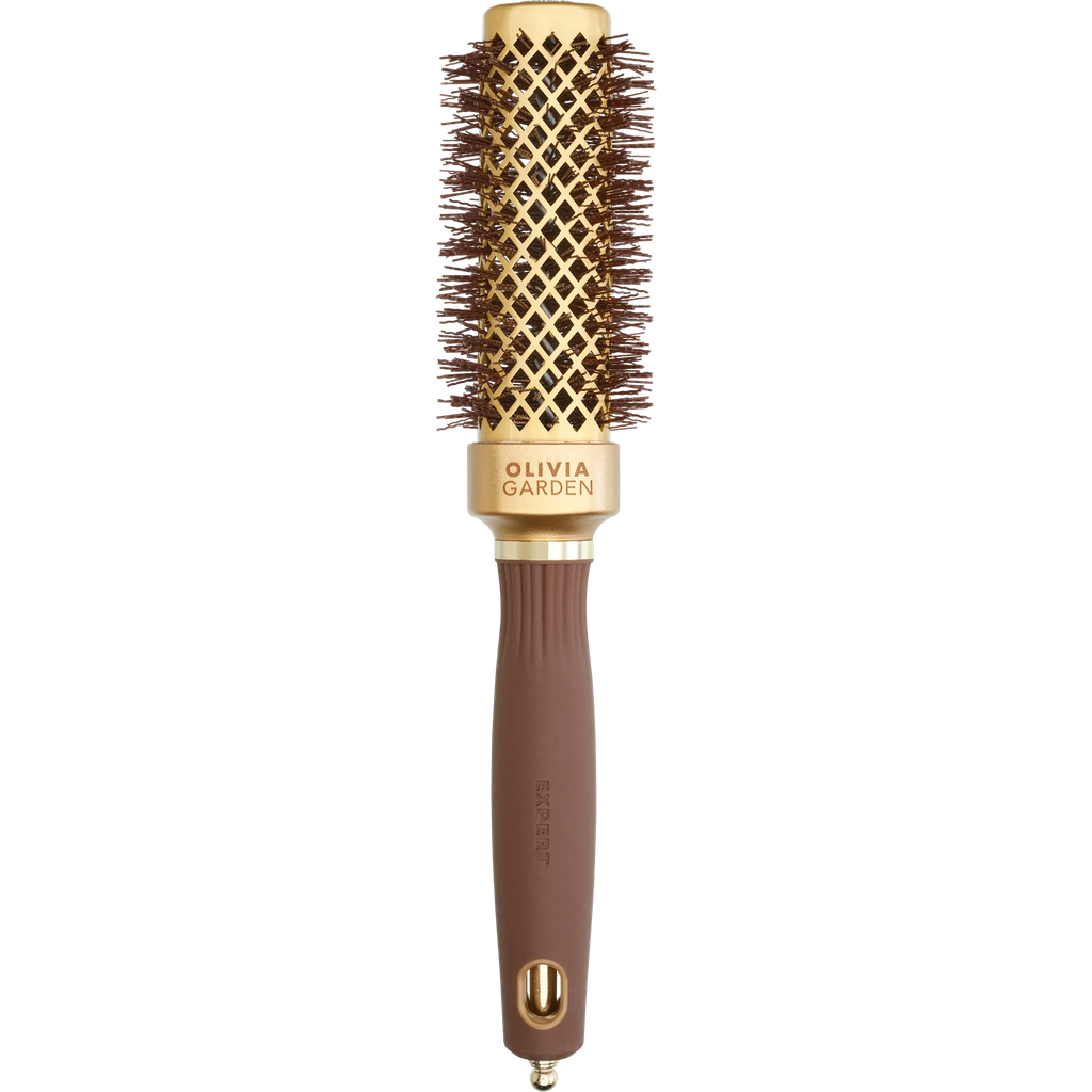 [ID2058] Olivia Garden EXPERT BLOWOUT STRAIGHT Wavy Bristle Gold&Brown 30
