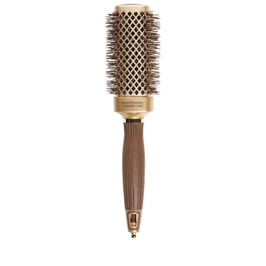 [BR-NT1PC-SHS40] Olivia Garden Expert Blowout Shine Wavy Bristle Gold&Brown 40**