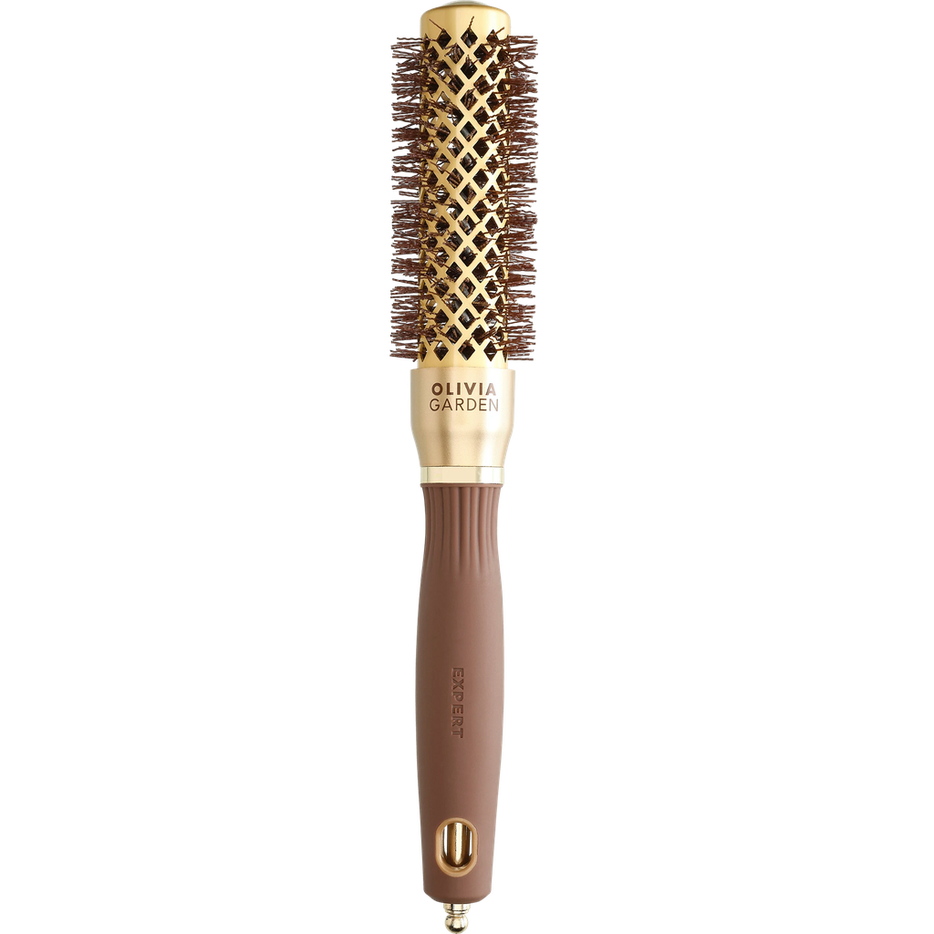 [ID2048] Olivia Garden Expert Blowout Shine Wavy Bristle Gold&Brown 25