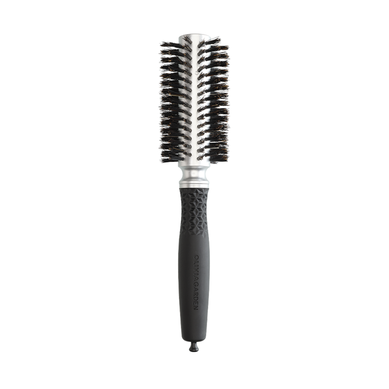 [ID2111] Olivia Garden Essential Blowout Soft Boar Bristles Silver 25