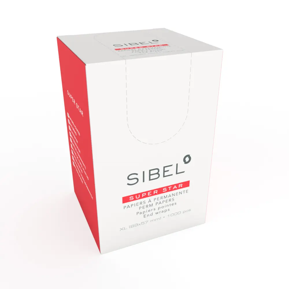 [P002736] SIBEL Perm Papers haarpunten Superstar doos 1000st
