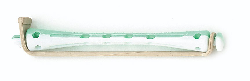 [S4500339] SIBEL Cold Wave Bigoudis Blanc/Vert Long 12 pcs