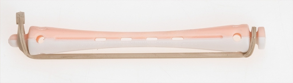 [S4500359] SIBEL Cold Wave Bigoudis Blanc/Rose Long 12 pcs