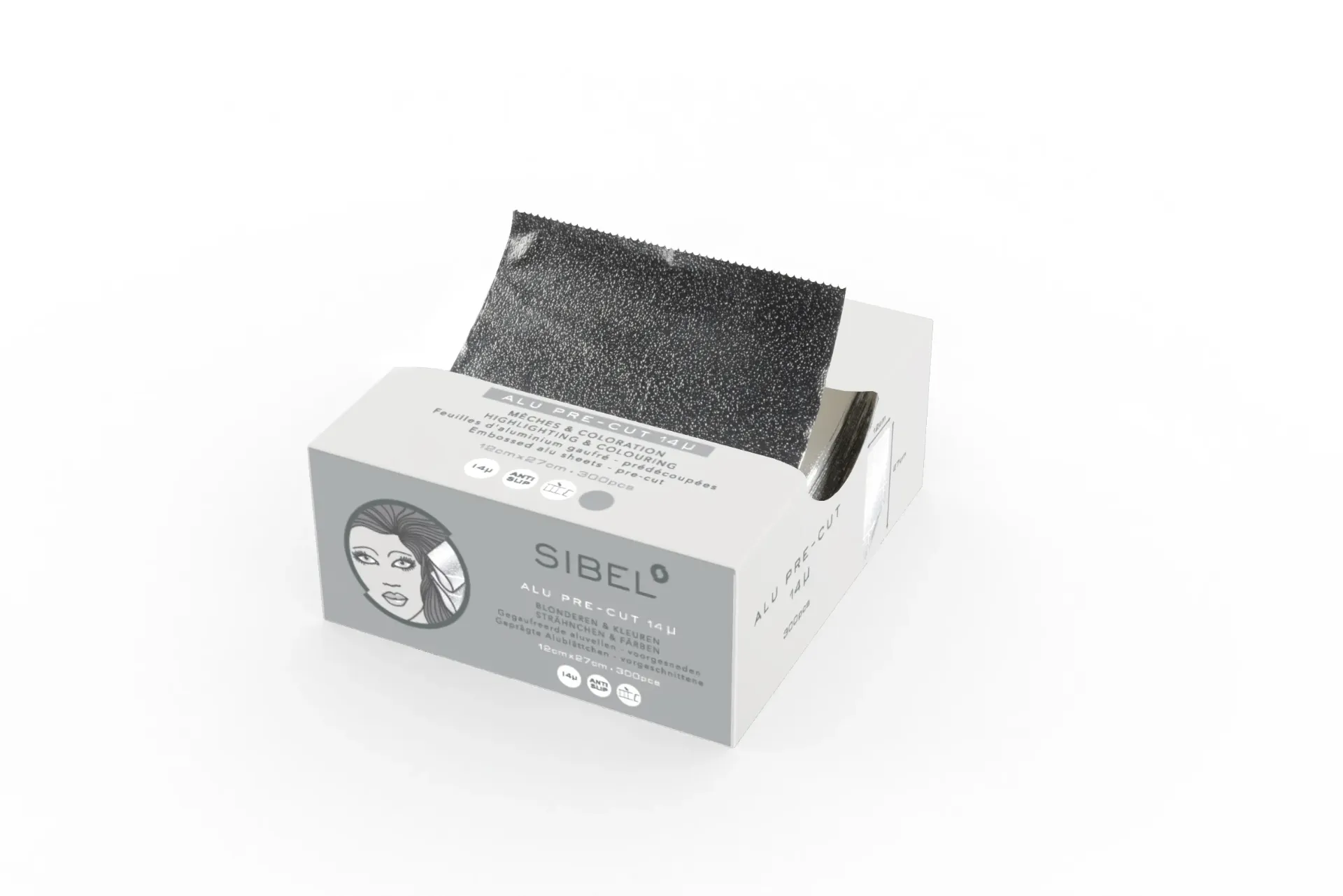 PRECUT EMBOSSED ALU SHEETS 27X12CM 14µ 300PCS