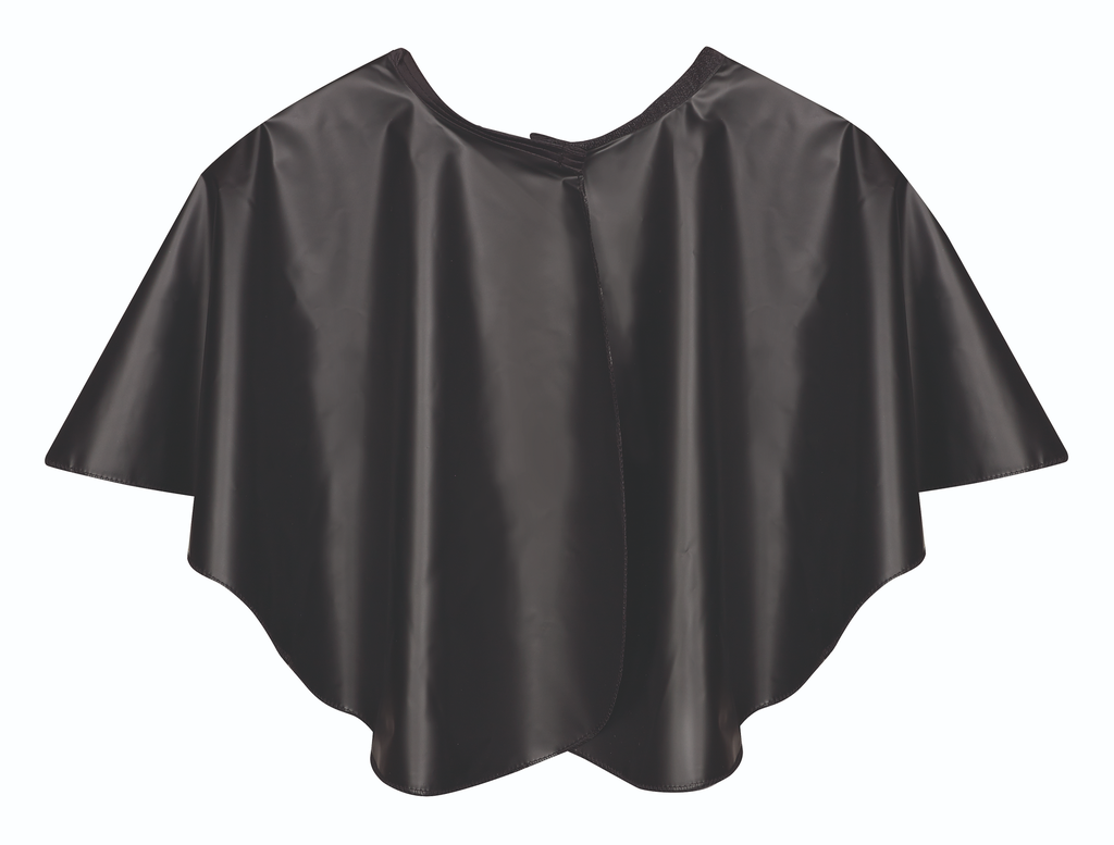 SCHOUDERMANTEL CHARLOTTE PVC ZWART