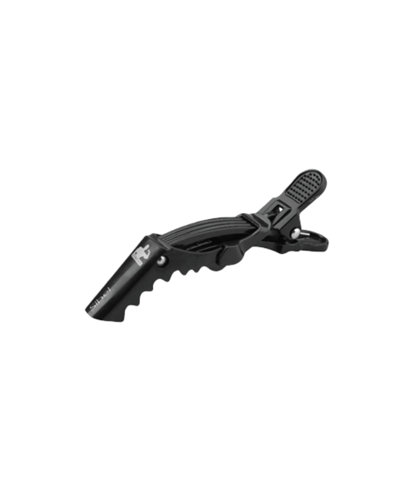 [S934097202] STRONG VERDEELCLIPS ZWART MET GELEDE BEK 6ST XL 11CM SIBEL