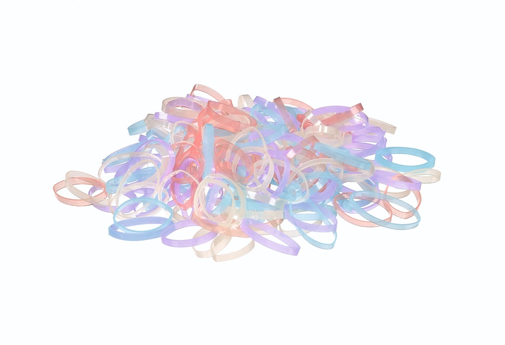 SIBEL Elastische Haarbandjes Pastel 20mm 500st