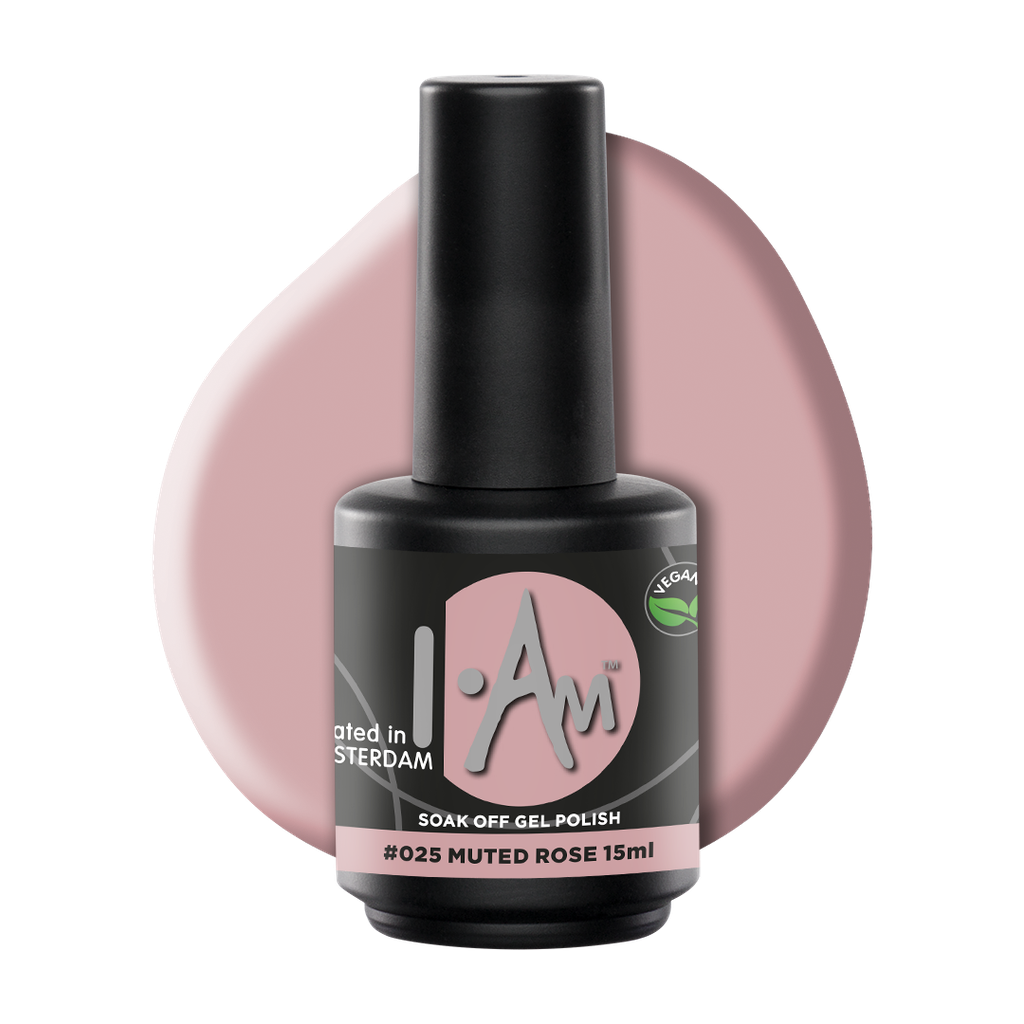 [1212177050] I.AM Soak Off Gel Polish #025 Muted Rose 15ml