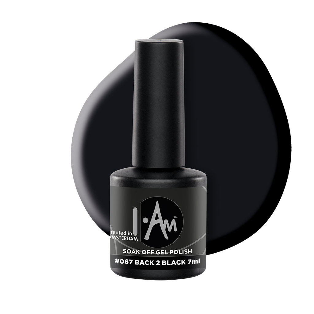 [1212177133] I.AM Soak Off Gel Polish #067 Back 2 Black 7ml