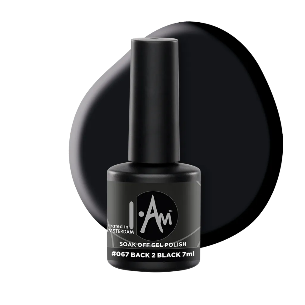 [1212177133] I.AM Soak Off Gel Polish #067 Back 2 Black 7ml