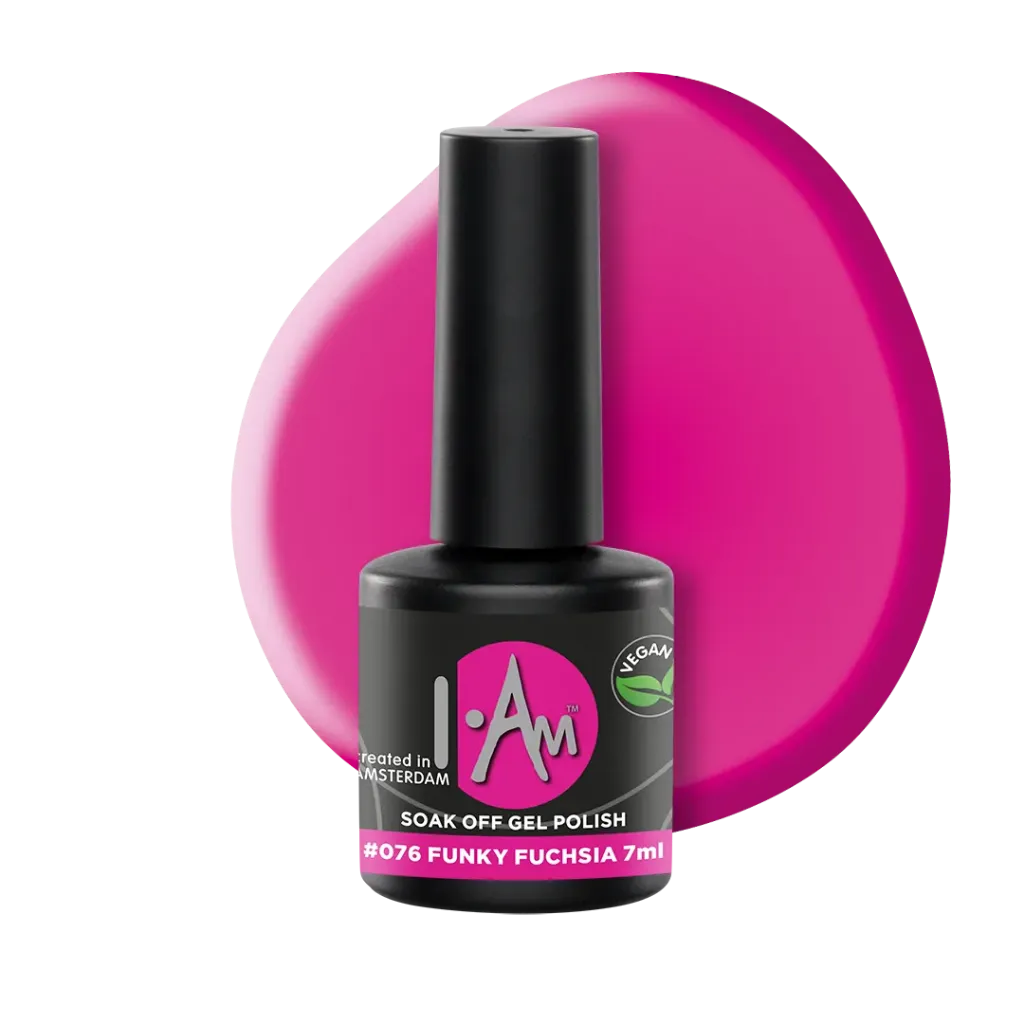 [1212177151] I.AM Soak Off Gel Polish #076 Funky Fuchsia 7ml