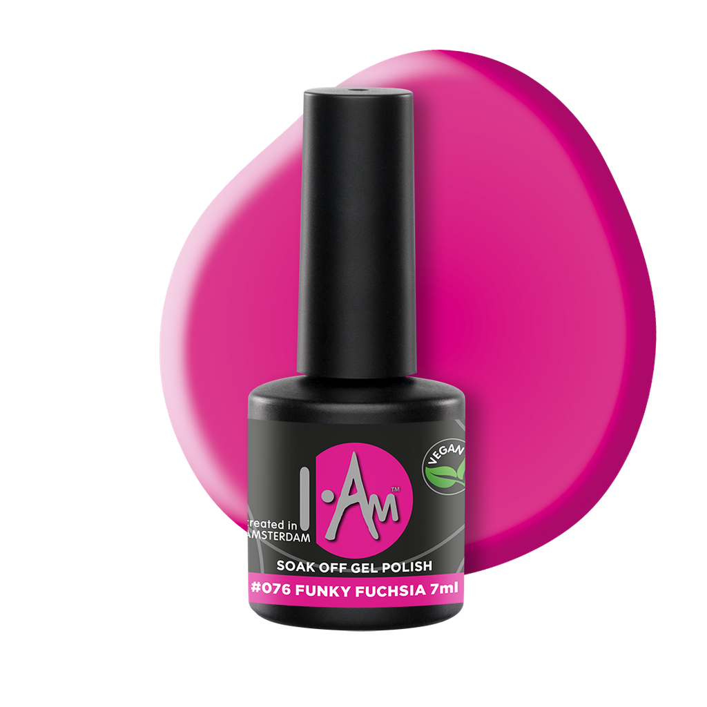 [1212177151] I.AM Soak Off Gel Polish #076 Funky Fuchsia 7ml