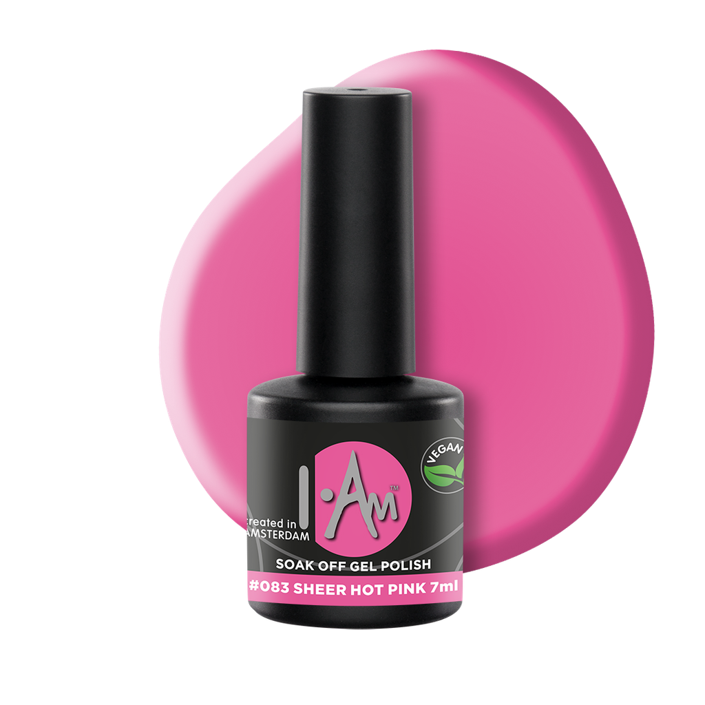 [1212177165] I.AM Soak Off Gel Polish #083 Sheer Hot Pink 7ml