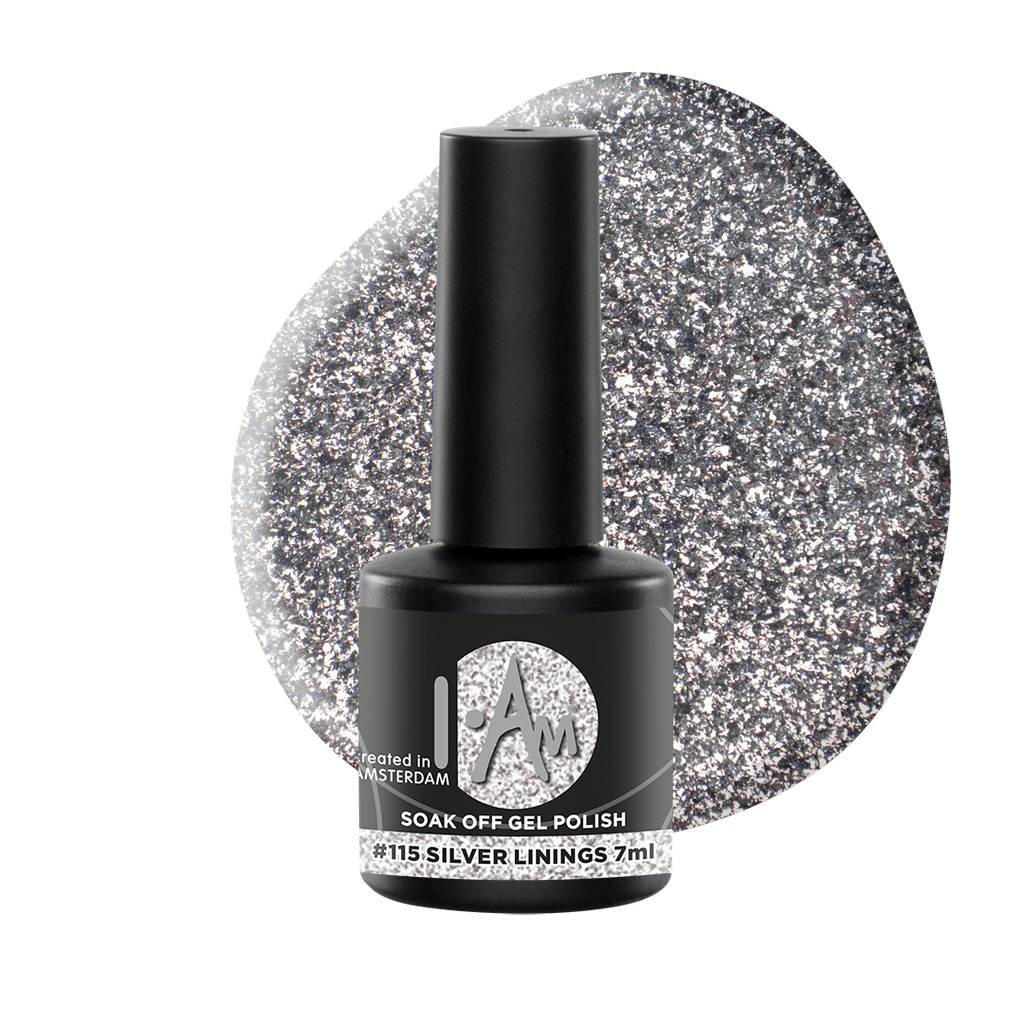[1212177229] I.AM Soak Off Gel Polish #115 Silver Linings 7ml