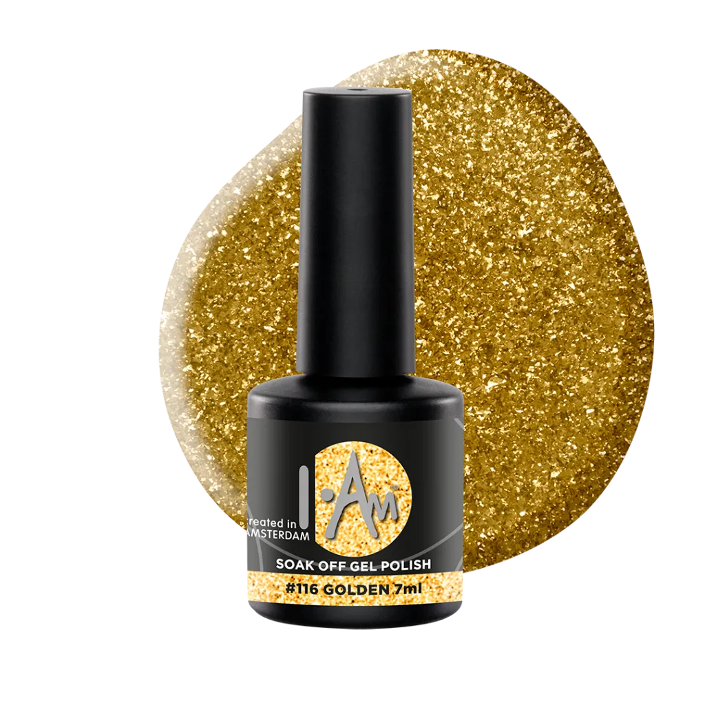 [1212177231] I.AM Soak Off Gel Polish #116 Golden 7ml
