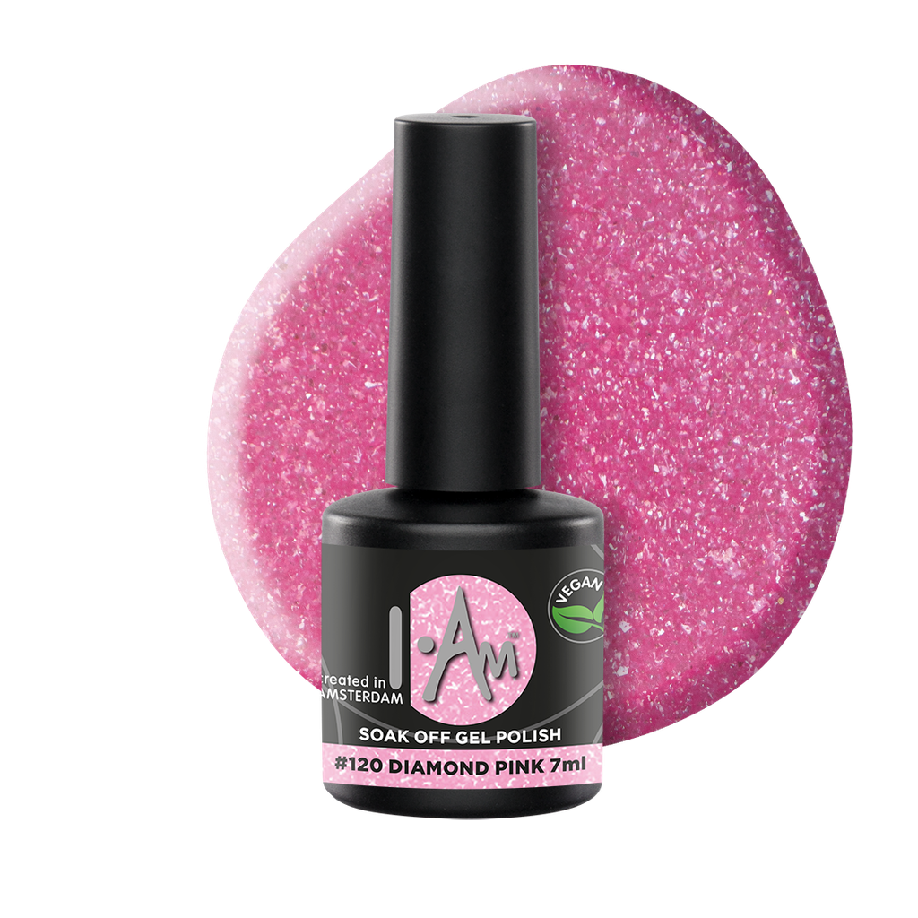 [1212177239] I.AM Soak Off Gel Polish #120 Diamond Pink 7ml