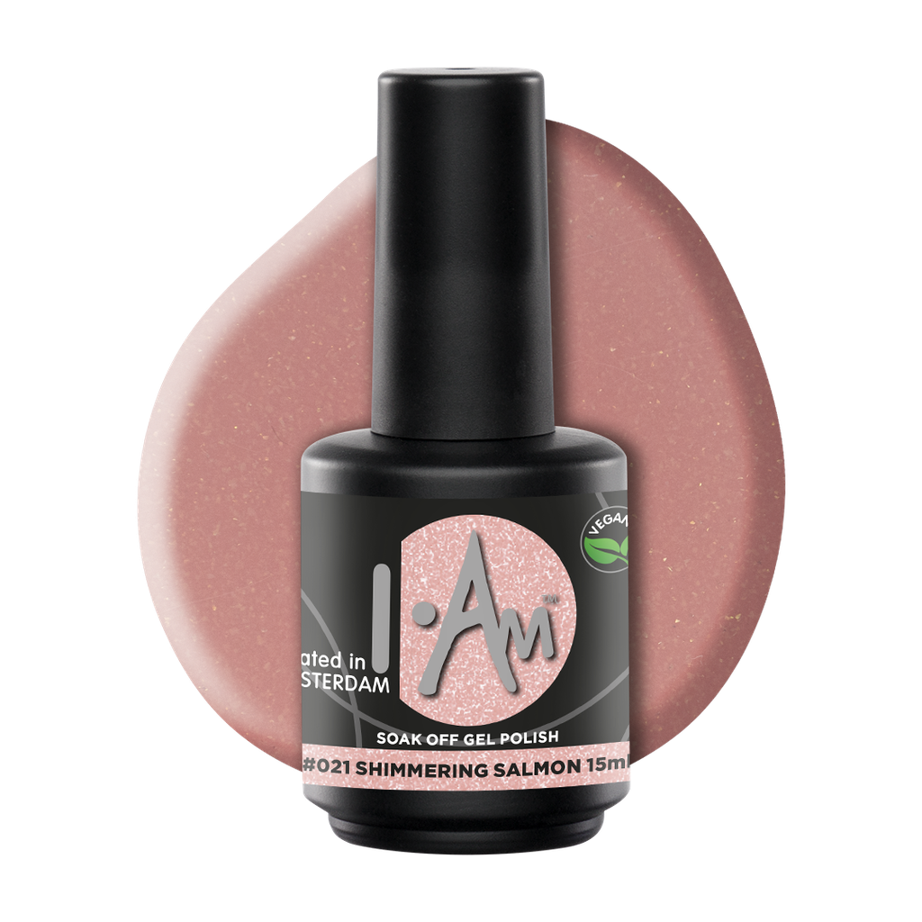 [1212177042] I.AM Soak Off Gel Polish #021 Shimmering Salmon 15ml