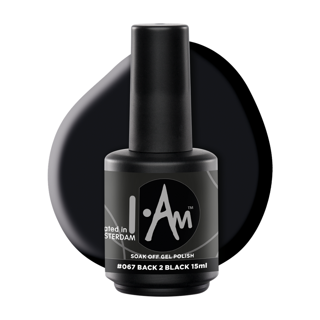 [1212177134] I.AM Soak Off Gel Polish #067 Back 2 Black 15ml