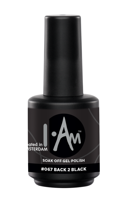 [1212177134] I.AM Soak Off Gel Polish #067 Back 2 Black 15ml