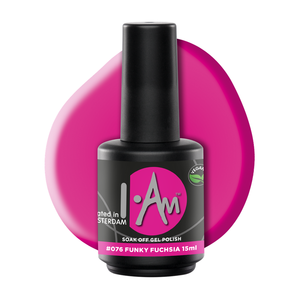 [1212177152] I.AM Soak Off Gel Polish #076 Funky Fuchsia 15ml