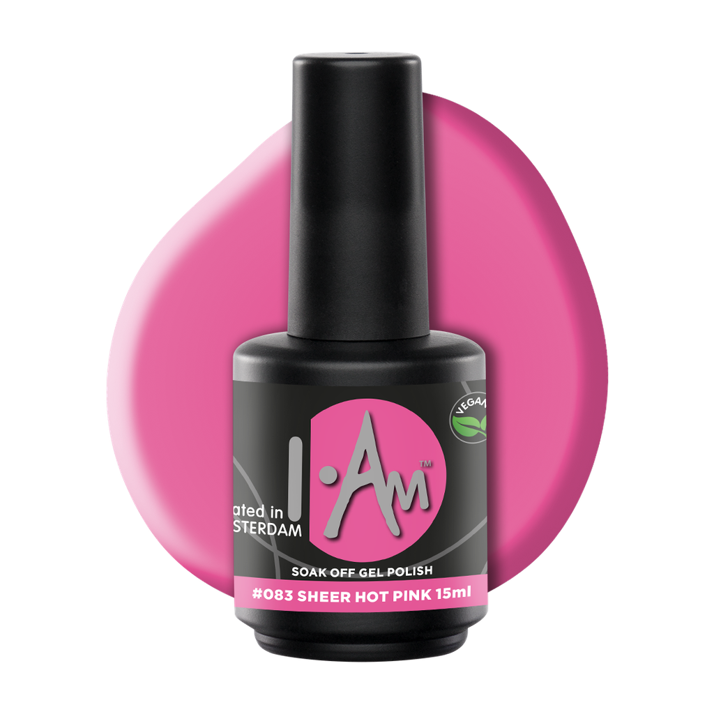 I.AM Soak Off Gel Polish #083 Sheer Hot Pink 15ml