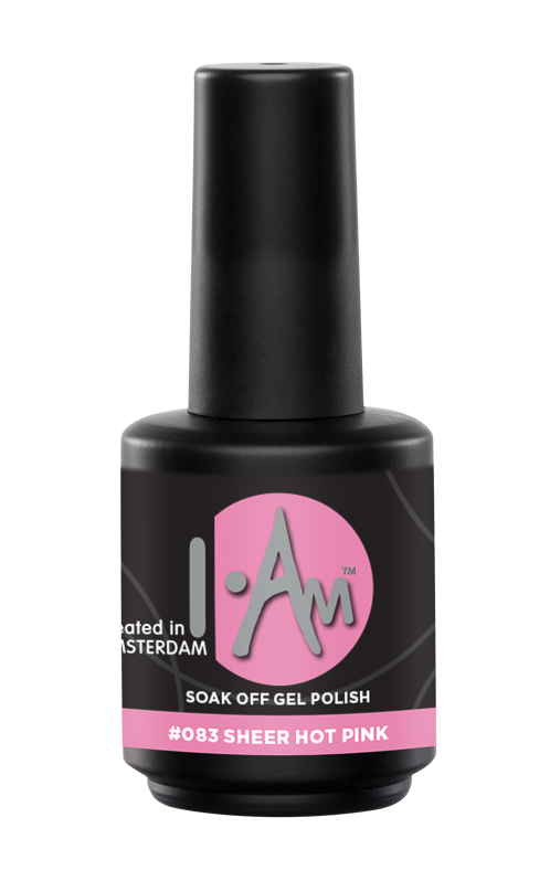 [1212177166] I.AM Soak Off Gel Polish #083 Sheer Hot Pink 15ml
