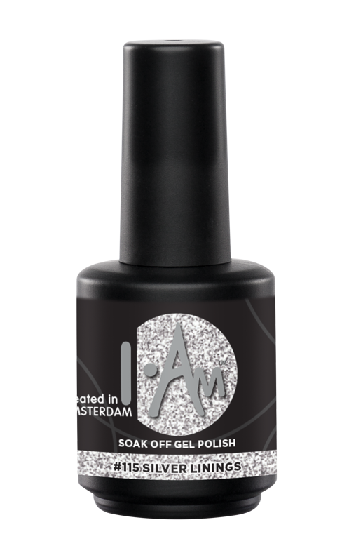 [1212177230] I.AM Soak Off Gel Polish #115 Silver Linings 15ml