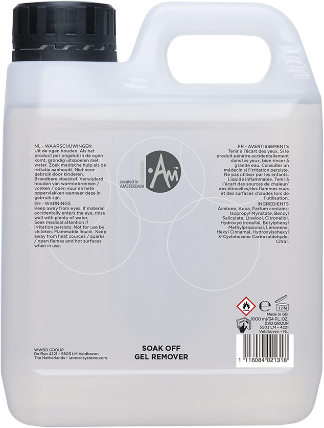 [1112125002] I.Am Soak Off Gel Remover 1000ml