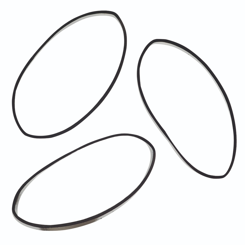 SIBEL Elastische Haarbandjes Zwart 35mm 250st