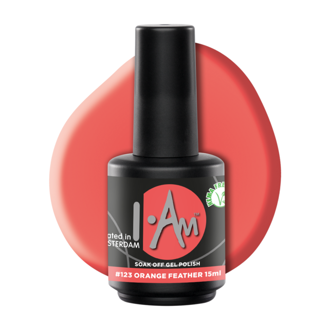I.AM Soak Off Gel Polish #123 Orange Feather 15ml