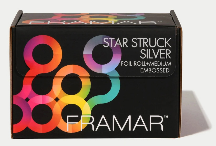 Framar Medium Foil Embossed Star Struck Silver