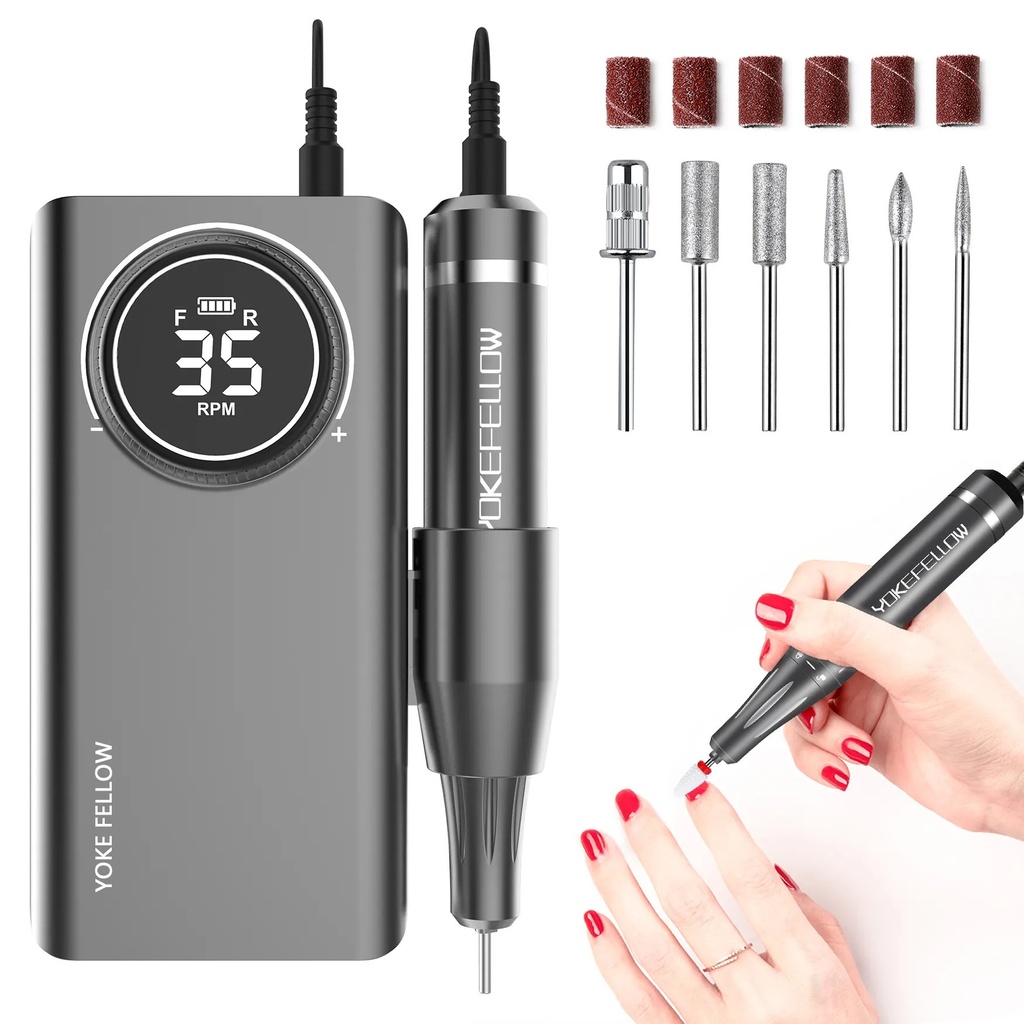 35000Rpm Manicure Nagelboor Met Powerbank Functie Oem Nagelsalon Apparatuur Oplaadbare E-Vijl Nagelboormachine