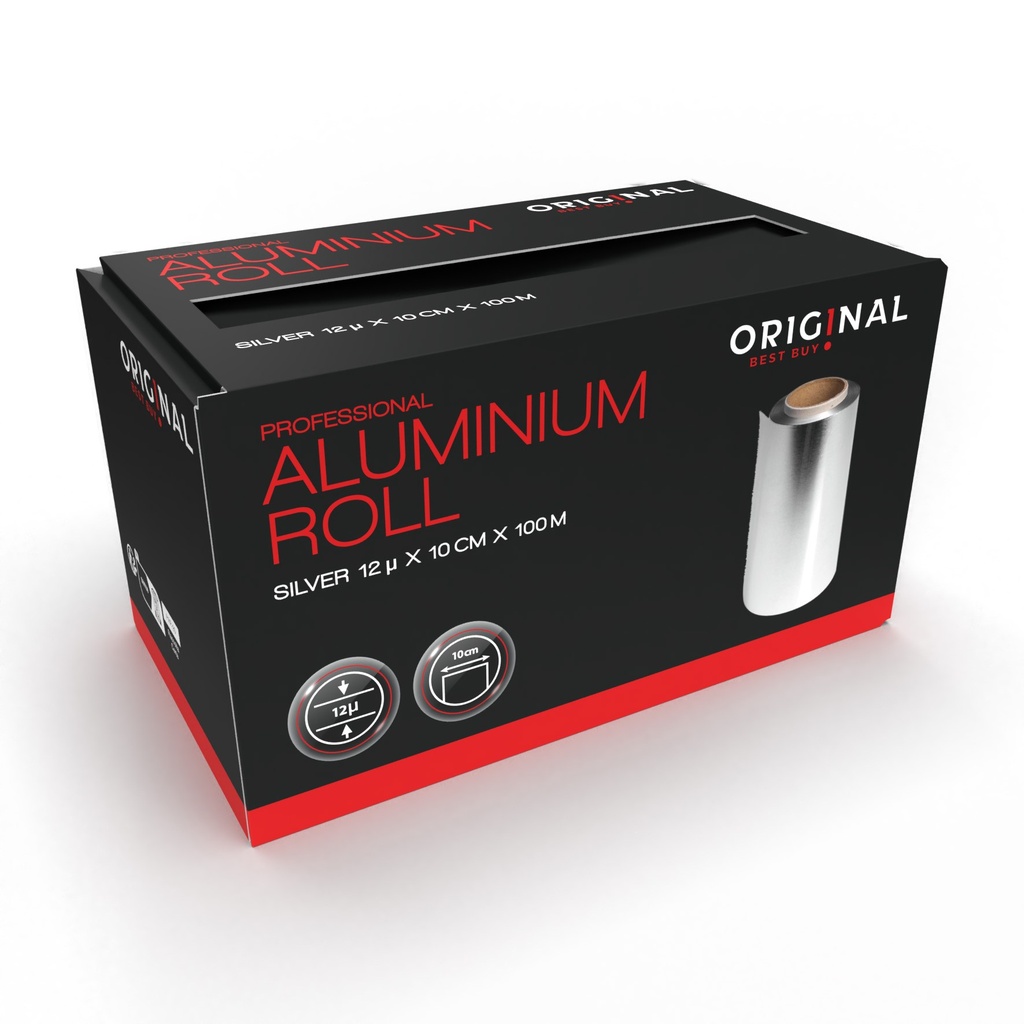 OBB Alufoil Roll 12µ Zilver 10cmx100m