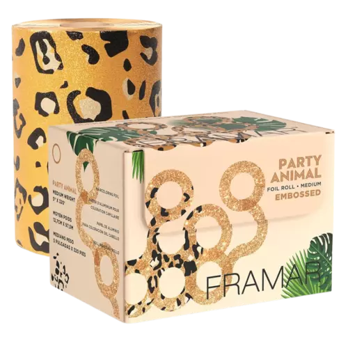 [12027] Framar Medium Embossed Roll Party Animal 97m