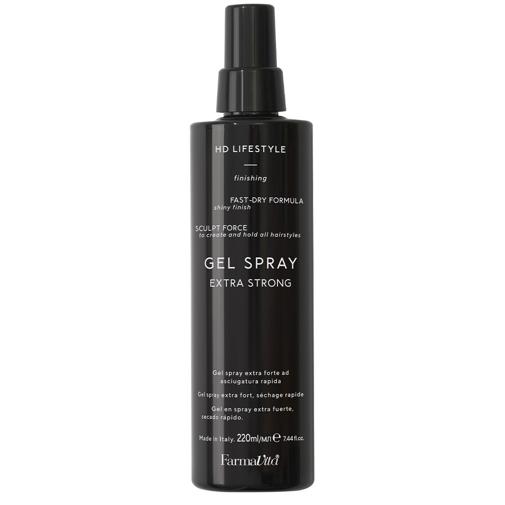 [P02A008NEW] FarmaVita HD Life Style GEL SPRAY EXTRA STRONG 220 ML