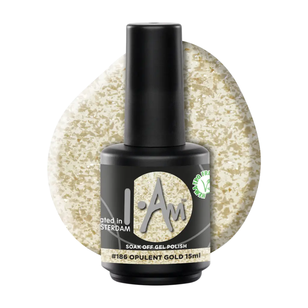 [1212177372] I.AM Soak Off Gel Polish #186 Opulent Gold 15ml