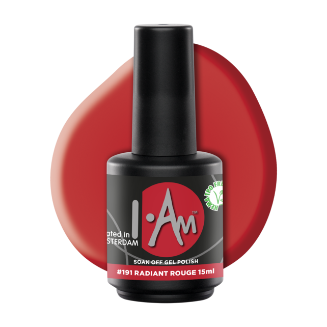 [1212177382] I.AM Soak Off Gel Polish #191 Radiant Rouge 15ml