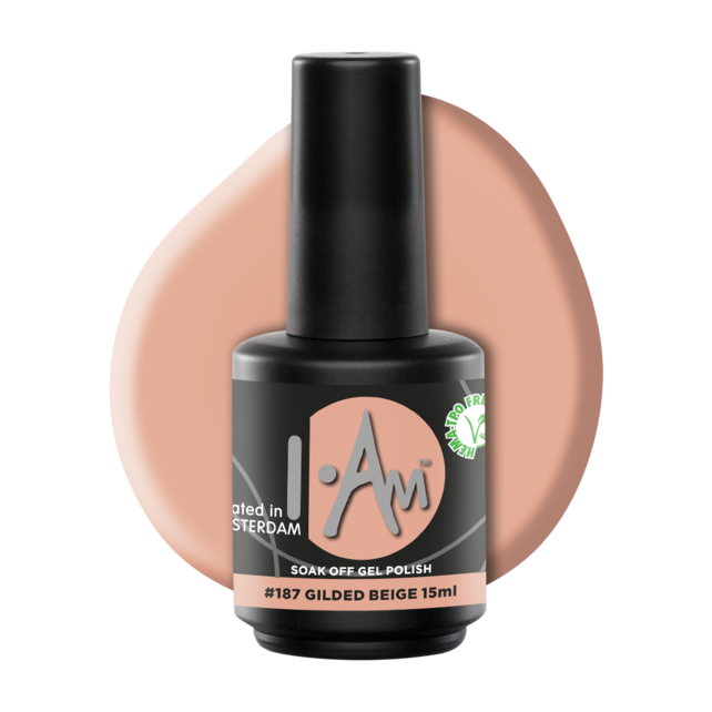[1212177374] I.AM Soak Off Gel Polish #187 Gilded Beige 15ml