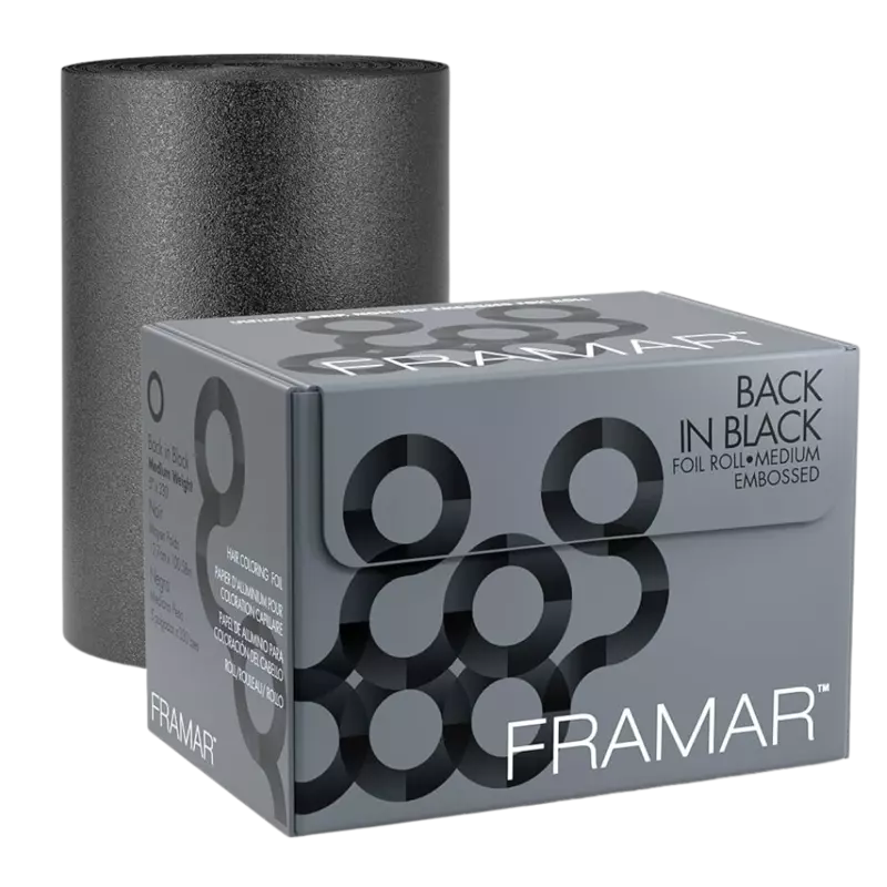 [12019] Framar Medium Embossed Roll Black 97m