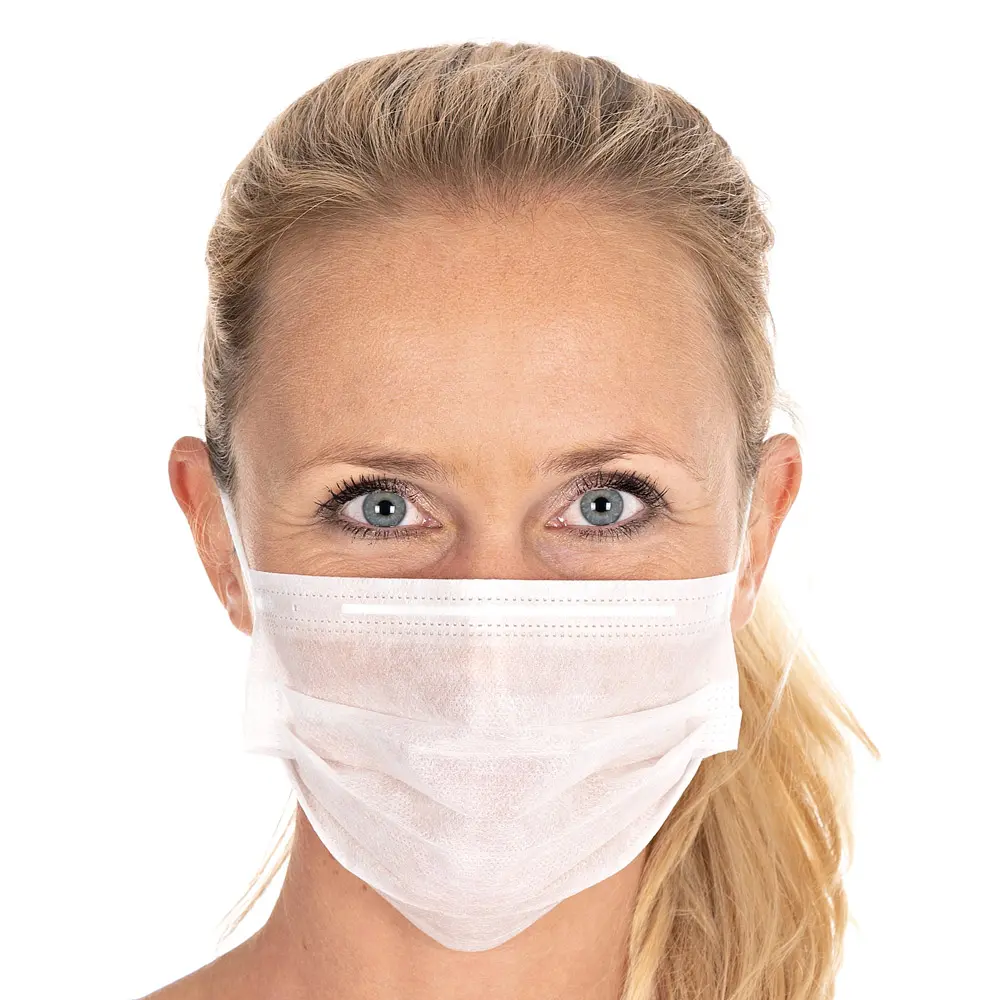[882913] Mondmaskers 2-laags Wit 100stuks
