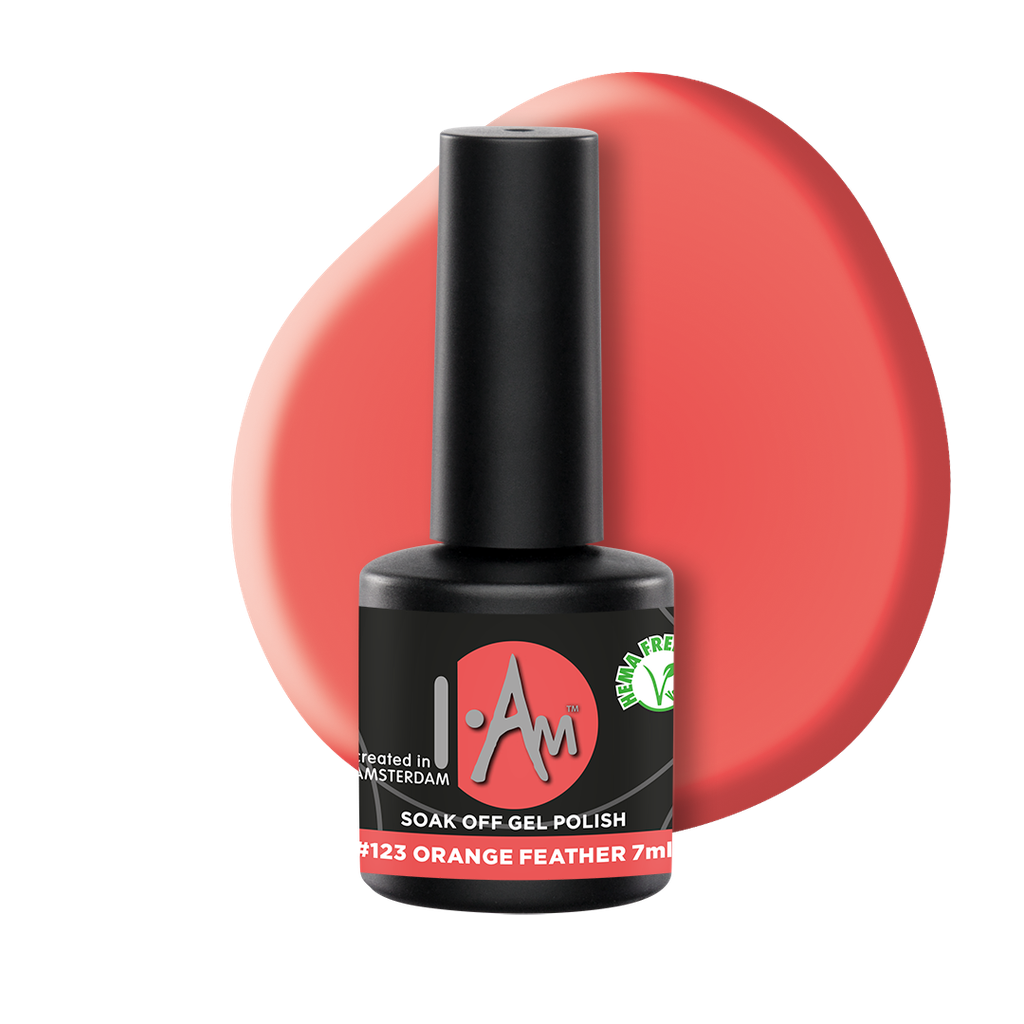 I.Am Soak Off Gel Polish #123 Orange Feather 7ml