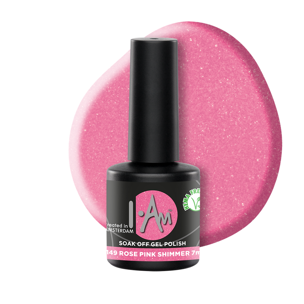 I.Am Soak Off Gel Polish #149 Rose Pink Shimmer 7ml